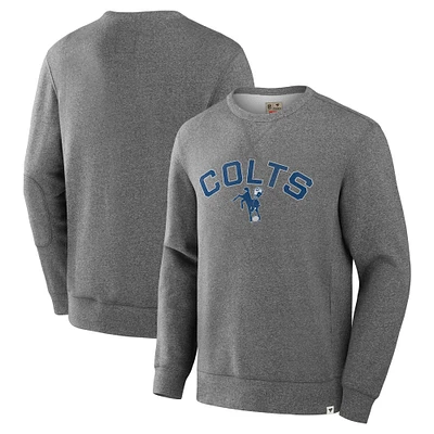 Men's Fanatics  Heather Gray Indianapolis Colts Loop Terry Pullover Sweatshirt