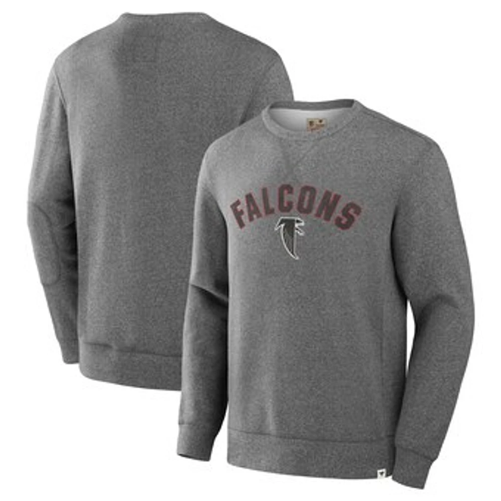 Men's Fanatics  Heather Gray Atlanta Falcons Loop Terry Pullover Sweatshirt