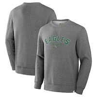 Men's Fanatics  Heather Gray Philadelphia Eagles Loop Terry Pullover Sweatshirt