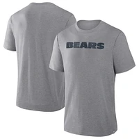 Men's Fanatics  Heather Gray Chicago Bears Tri-Blend T-Shirt