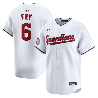 Men's Nike David Fry White Cleveland Guardians Home Limited Player Jersey