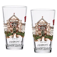 Wisconsin Badgers 2-Pack 16oz. Laura Wilcox University Pint Set