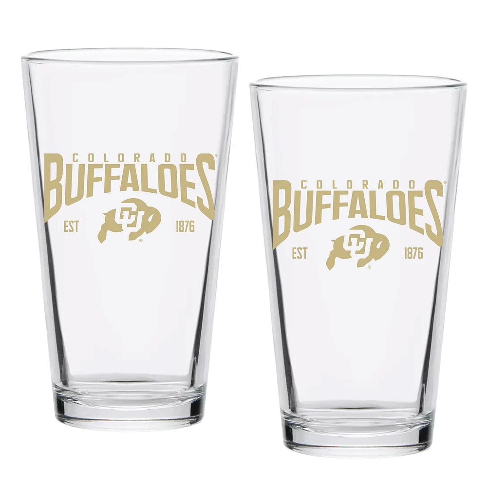 Colorado Buffaloes 16oz. Established Pint Glass Two-Set