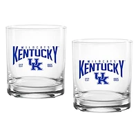 Kentucky Wildcats 14oz. Established Rocks Glass Two-Set