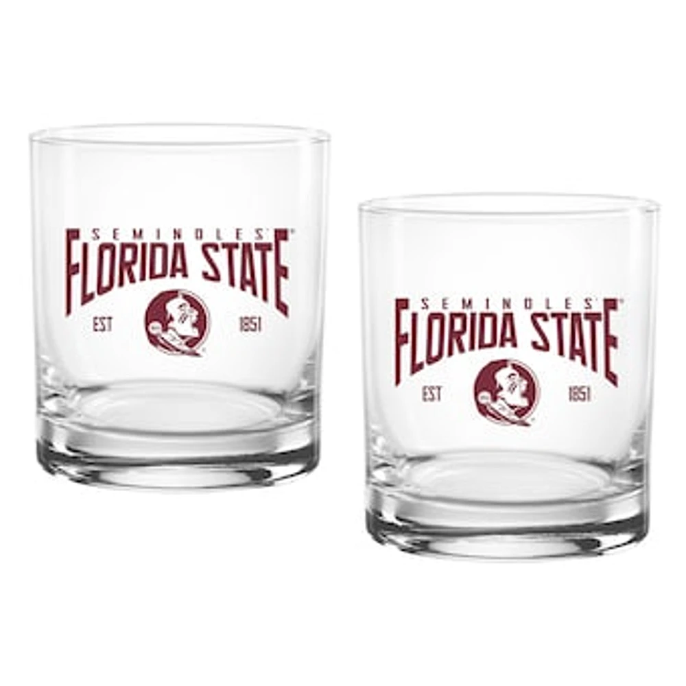 Florida State Seminoles 14oz. Established Rocks Glass Two-Set