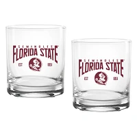 Florida State Seminoles 14oz. Established Rocks Glass Two-Set