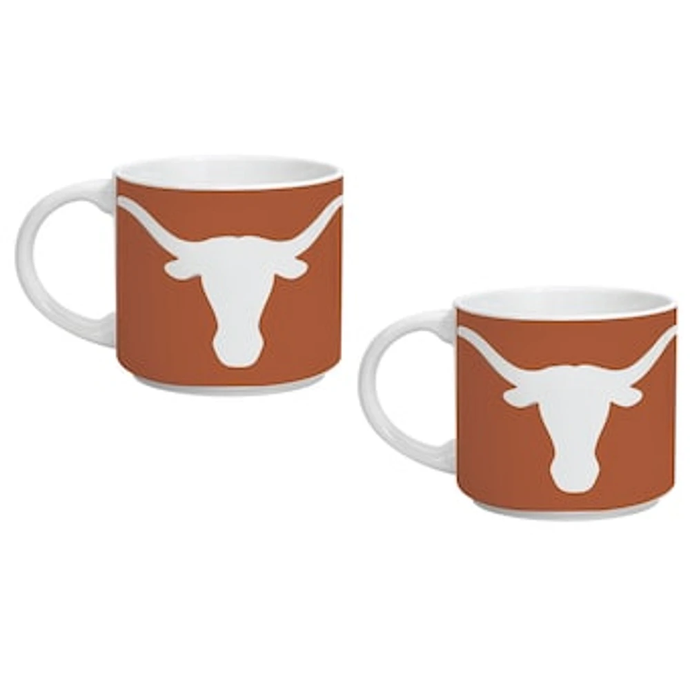 Indigo Falls Texas Longhorns Two Pack 14oz. Stackable Mug Set