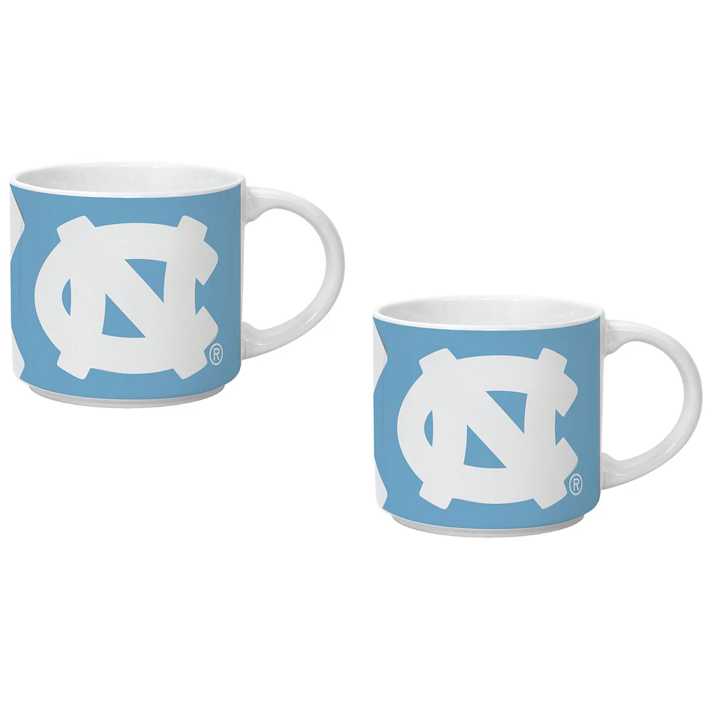 Indigo Falls North Carolina Tar Heels Two Pack 14oz. Stackable Mug Set