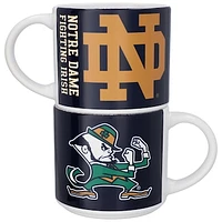 Indigo Falls Notre Dame Fighting Irish Two Pack 14oz Stackable Mug Set