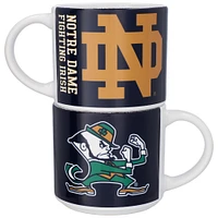 Indigo Falls Notre Dame Fighting Irish Two Pack 14oz Stackable Mug Set