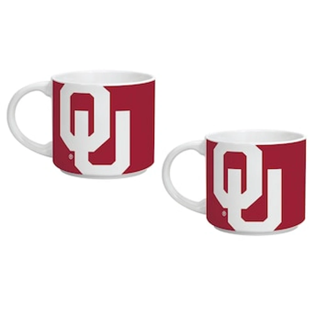 Indigo Falls Oklahoma Sooners Two Pack 14oz. Stackable Mug Set