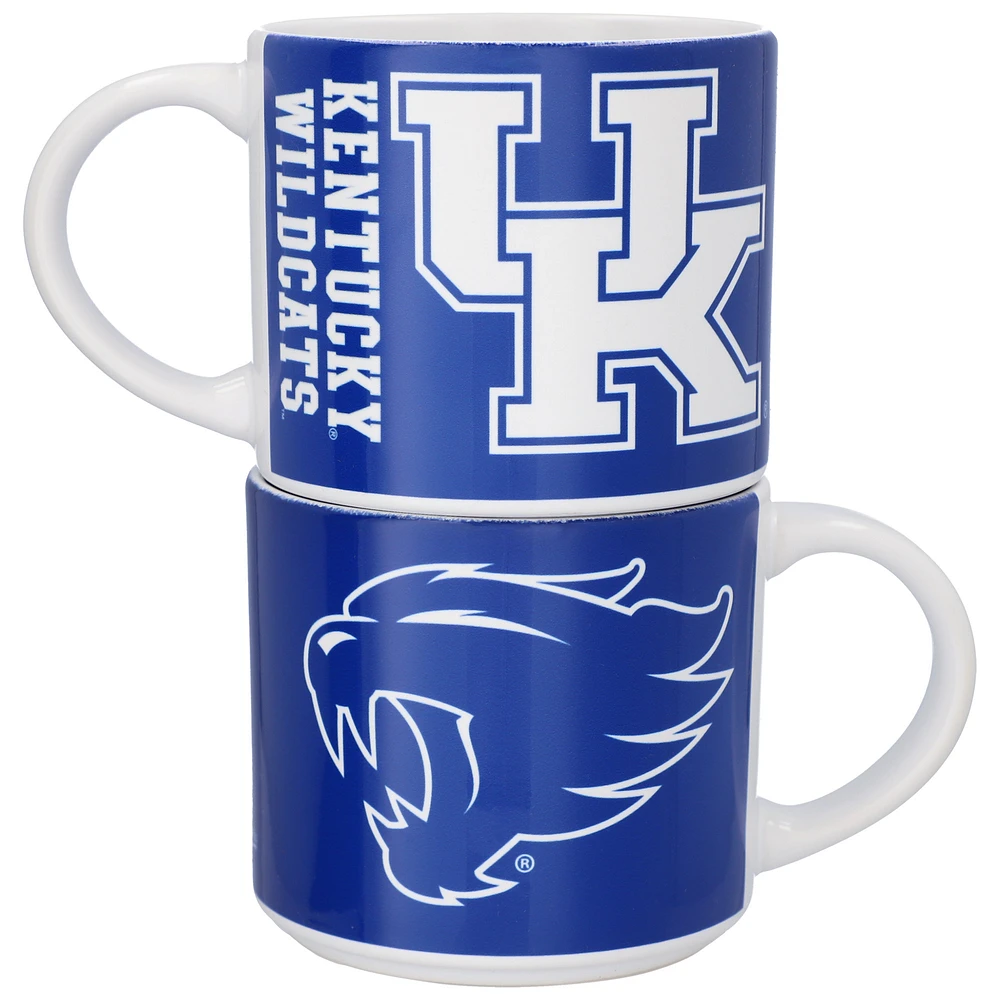 Indigo Falls Kentucky Wildcats Two Pack 14oz Stackable Mug Set