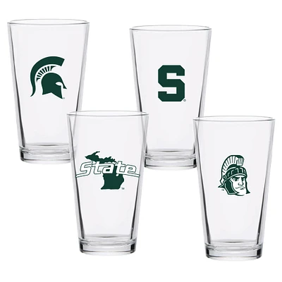 Michigan State Spartans 16oz. Collector Pint Glass Four-Set