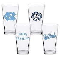 North Carolina Tar Heels 16oz. Collector Pint Glass Four-Set