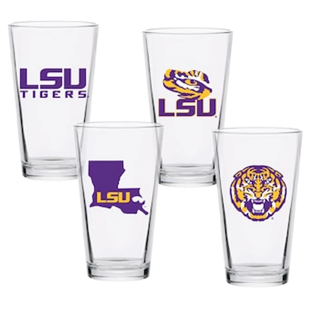 LSU Tigers 16oz. Collector Pint Glass Four-Set