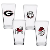 Georgia Bulldogs 16oz. Collector Pint Glass Four-Set