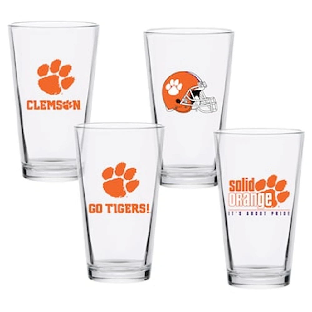 Clemson Tigers 16oz. Collector Pint Glass Four-Set