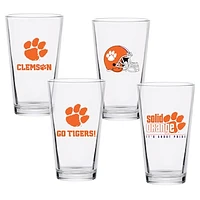 Clemson Tigers 16oz. Collector Pint Glass Four-Set