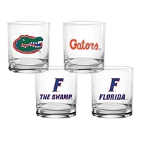 Florida Gators 4-Pack Collector's 14oz. Rocks Glass Set