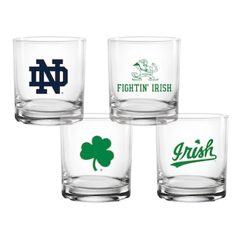 Notre Dame Fighting Irish 4-Pack Collector's 14oz. Rocks Glass Set