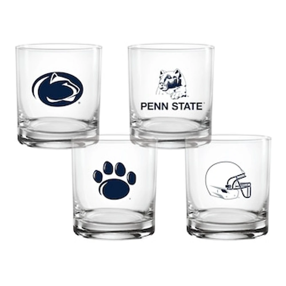 Penn State Nittany Lions 4-Pack Collector's 14oz. Rocks Glass Set