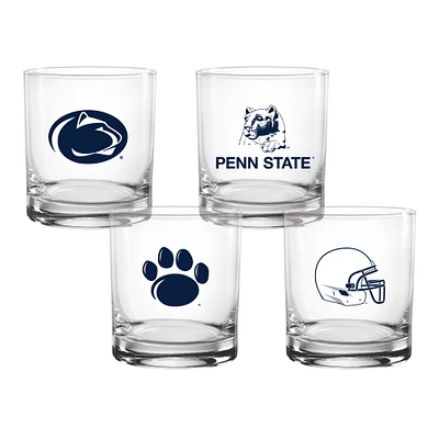 Penn State Nittany Lions 4-Pack Collector's 14oz. Rocks Glass Set