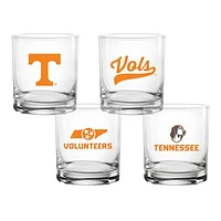 Tennessee Volunteers 4-Pack Collector's 14oz. Rocks Glass Set