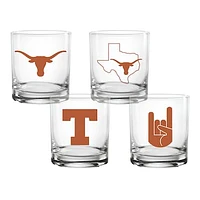 Texas Longhorns 4-Pack Collector's 14oz. Rocks Glass Set