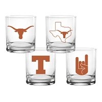 Texas Longhorns 4-Pack Collector's 14oz. Rocks Glass Set