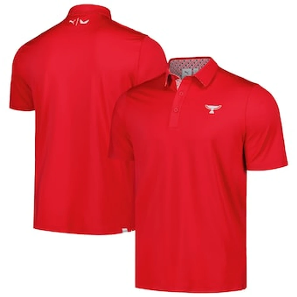 Men's Puma x Volition America Red TOUR Championship MATTR Flag Trim Polo