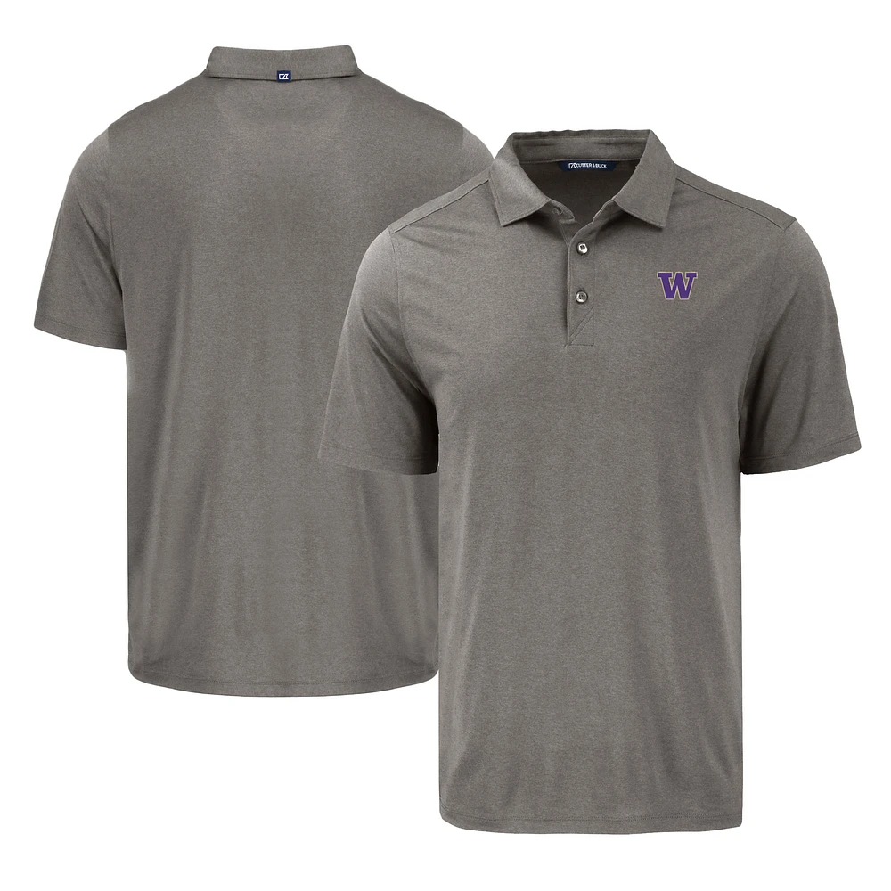 Men's Cutter & Buck Washington Huskies Coastline Epic Comfort Eco Recycled Polo