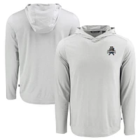 Men's Cutter & Buck Gray Utah State Aggies Coastline Epic Comfort Eco Recycled Long Sleeve Hoodie T-Shirt