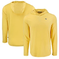 Men's Cutter & Buck Gold Wake Forest Demon Deacons Coastline Epic Comfort Eco Recycled Long Sleeve Hoodie T-Shirt