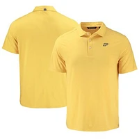 Men's Cutter & Buck Light Gold Purdue Boilermakers Coastline Epic Comfort Eco Recycled Polo