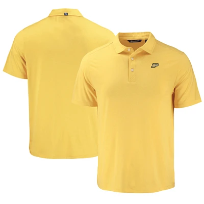 Men's Cutter & Buck Light Gold Purdue Boilermakers Coastline Epic Comfort Eco Recycled Polo