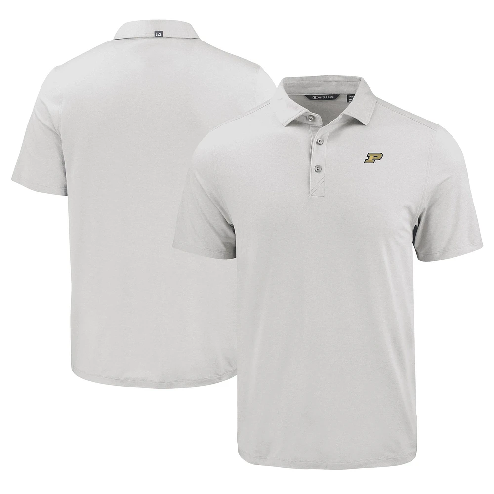 Men's Cutter & Buck Gray Purdue Boilermakers Coastline Epic Comfort Eco Recycled Polo