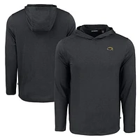 Men's Cutter & Buck Black Southern Miss Golden Eagles Coastline Epic Comfort Eco Recycled Long Sleeve Hoodie T-Shirt