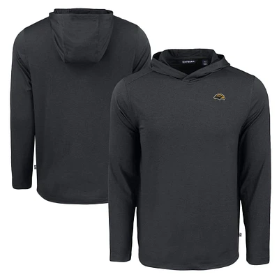 Men's Cutter & Buck Black Southern Miss Golden Eagles Coastline Epic Comfort Eco Recycled Long Sleeve Hoodie T-Shirt