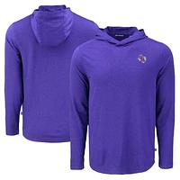 Men's Cutter & Buck Stephen F Austin Lumberjacks Coastline Epic Comfort Eco Recycled Long Sleeve Hoodie T-Shirt
