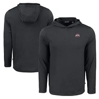Men's Cutter & Buck Ohio State Buckeyes Coastline Epic Comfort Eco Recycled Long Sleeve Hoodie T-Shirt