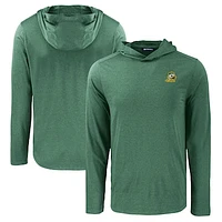 Men's Cutter & Buck Green Oregon Ducks Coastline Epic Comfort Eco Recycled Long Sleeve Hoodie T-Shirt