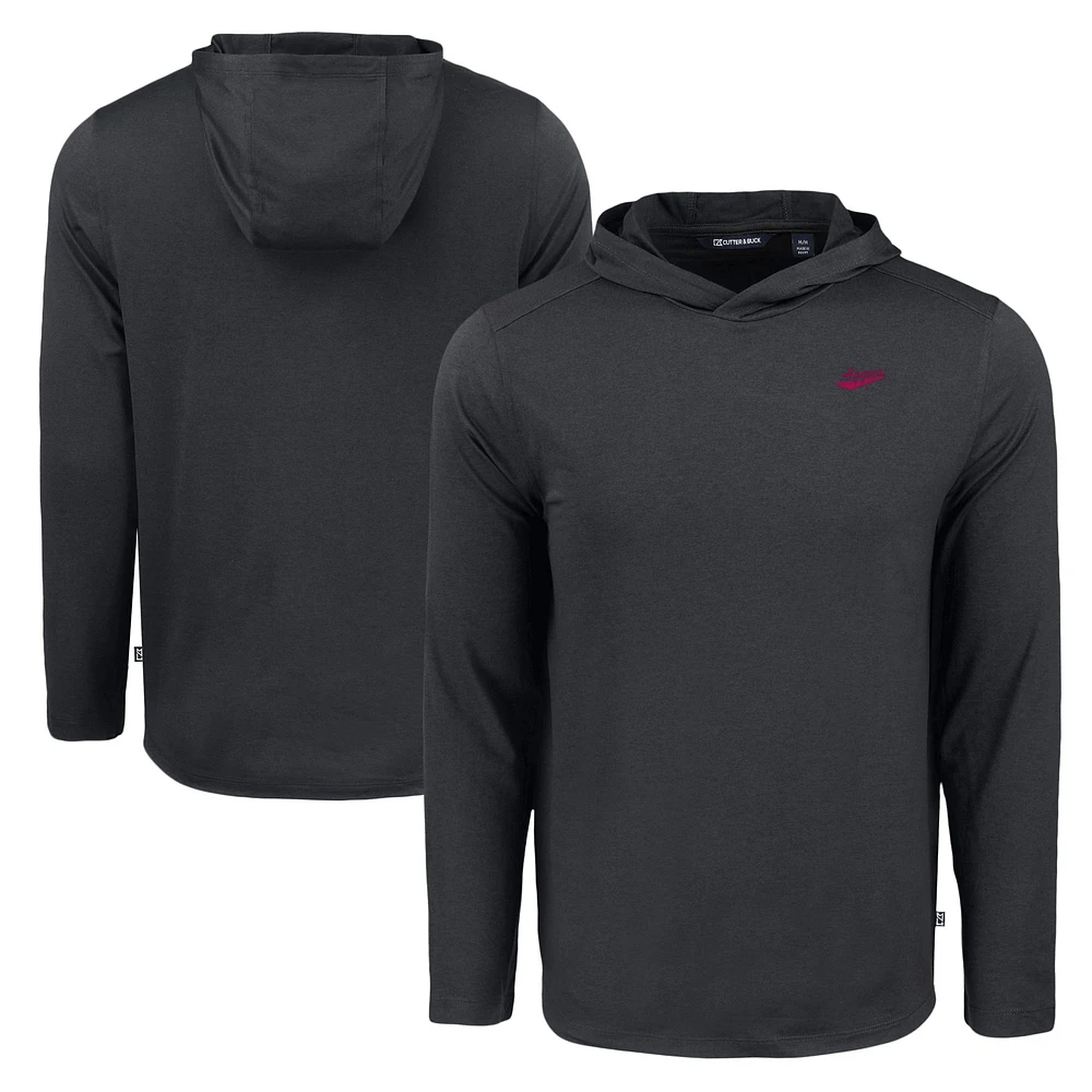 Men's Cutter & Buck Black New Mexico State Aggies Coastline Epic Comfort Eco Recycled Long Sleeve Hoodie T-Shirt