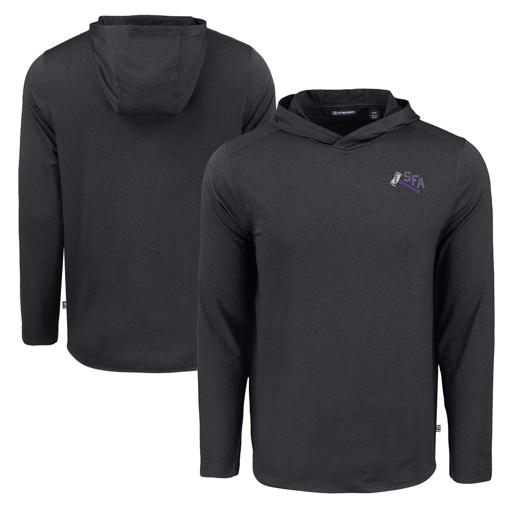 Men's Cutter & Buck Stephen F Austin Lumberjacks Coastline Epic Comfort Eco Recycled Long Sleeve Hoodie T-Shirt