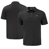 Men's Cutter & Buck Black Iowa State Cyclones Coastline Epic Comfort Eco Recycled Polo