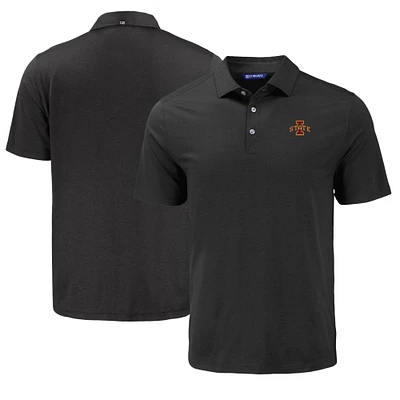 Men's Cutter & Buck Black Iowa State Cyclones Coastline Epic Comfort Eco Recycled Polo