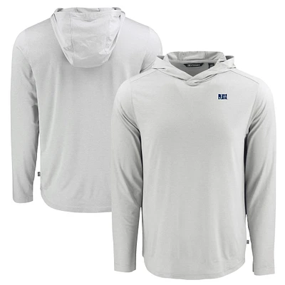 Men's Cutter & Buck Jackson State Tigers Coastline Epic Comfort Eco Recycled Long Sleeve Hoodie T-Shirt