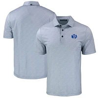 Men's Cutter & Buck Gray Air Force Falcons Pike Eco Pebble Print Stretch Recycled Polo