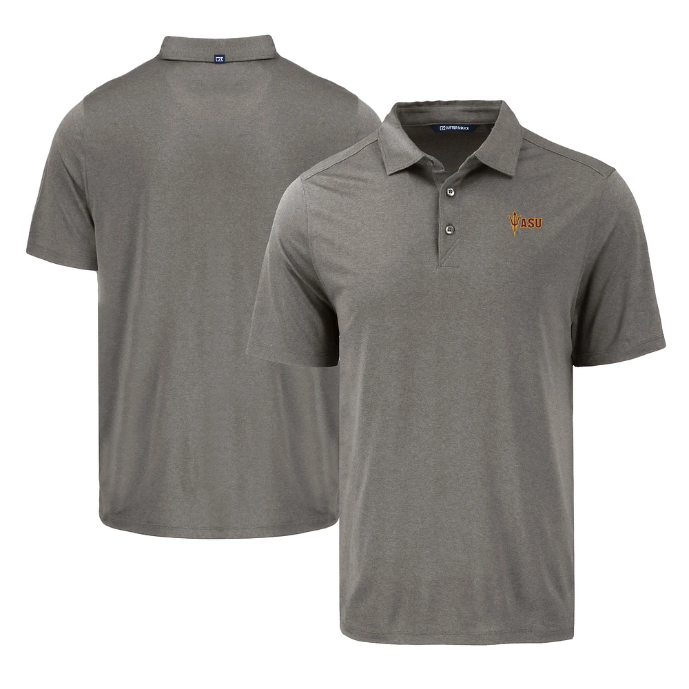 Men's Cutter & Buck Gray Arizona State Sun Devils Coastline Epic Comfort Eco Recycled Polo