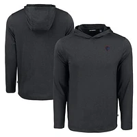 Men's Cutter & Buck Black DePaul Blue Demons Coastline Epic Comfort Eco Recycled Long Sleeve Hoodie T-Shirt