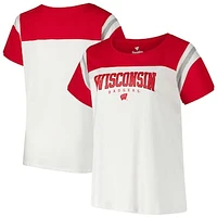 Women's Fanatics  White Wisconsin Badgers Plus Winning Gear T-Shirt